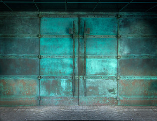 Mysterious doors of copper