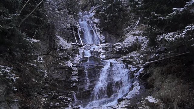 Video of mountain waterfall