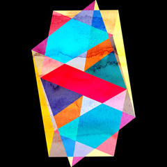 Abstract watercolor geometric background