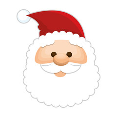 santa claus character kawaii style vector illustration design