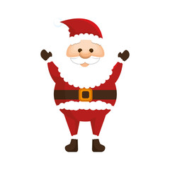 santa claus character kawaii style vector illustration design
