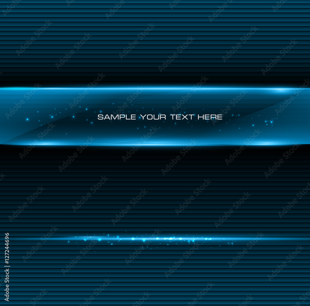 Poster abstract dark background with blue color light