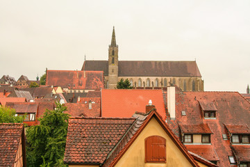 the roofs of Rotheburg ob der tauber,on the romantic road,  Bavaria, Germany 