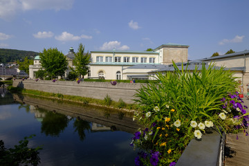 Stadtansicht  und Kurpark des Staatsbades Bad Kissingen, Unterfranken, Bayern, Deutschland