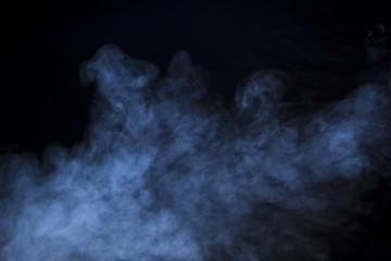 Smoke and Fog on Black Background