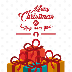 Fototapeta na wymiar Gift icon. Christmas season decoration and celebration theme. Colorful design. Vector illustration