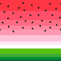 Vector watermelon background with black seeds.