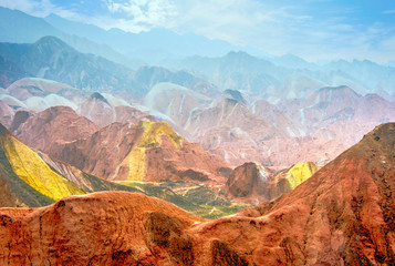 Regenboogbergen, Zhangye Danxia-geopark, China