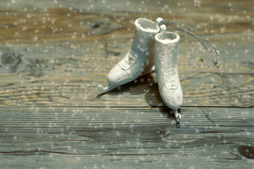 Christmas star with angel and golden candy house
