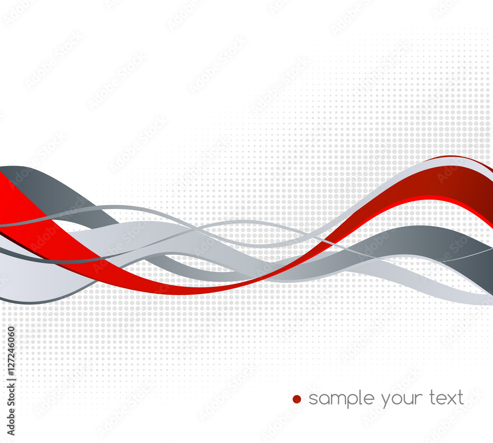 Poster abstract color wave design element.