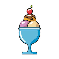 ice cream delicious isolated icon vector illustration design
