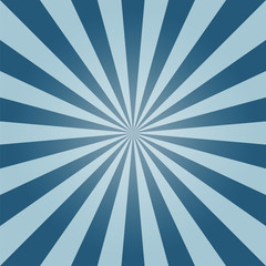 Vector sun burst background, blue sky  vintage
