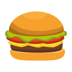 hamburger fast food icon vector illustration design