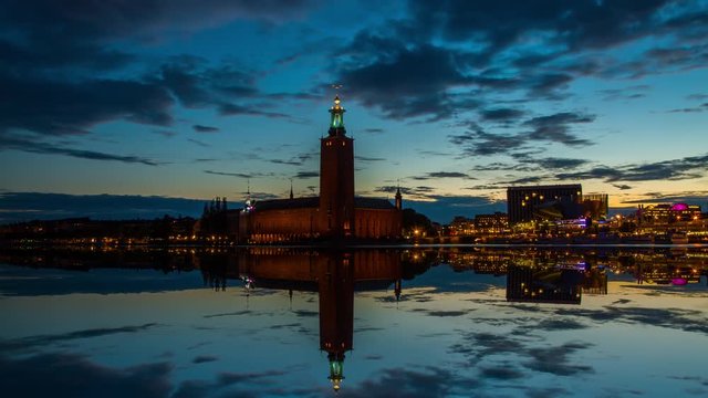 Time lapse of Stockholm's most famous landmark, The City Hall. This is where the nobel prize banquet takes place every year.