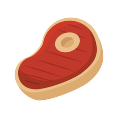 delicious grill meat icon vector illustration design