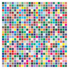 Color palette with halftone pattern. 729 different colors. Size 189 x 189 mm