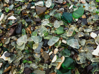 Glass beach. Vladivostok. Russia