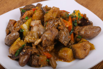 Chicken hearts