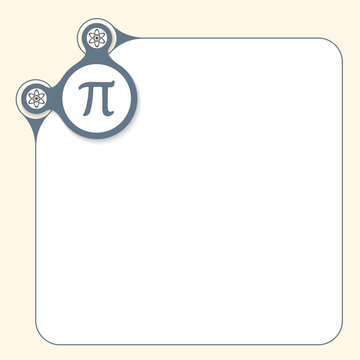 Vector box to fill your text and pi icon