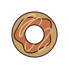 delicious sweet donuts icon vector illustration design