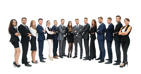 Fototapeta na wymiar group of business team standing in a row