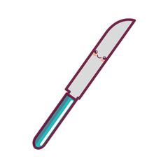 knife cutlery kawaii style tool isolated icon vector illustration design