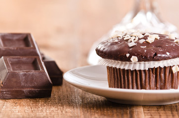 Chocolate muffin. 