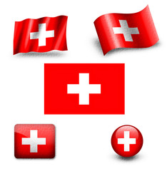 switzerland flag icon set