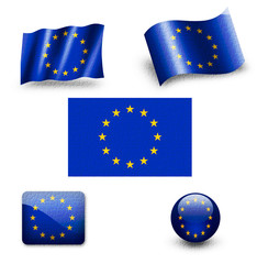 europe flag icon set