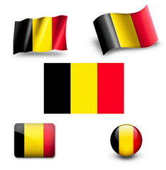 belgium flag icon set