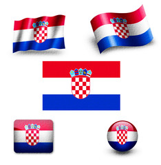 croatia flag icon set