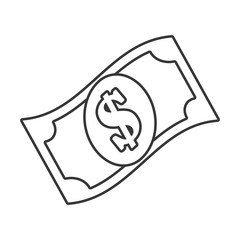 bill money isolated icon vector illustration design