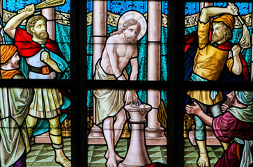 Stained Glass - Flagellation of Jesus