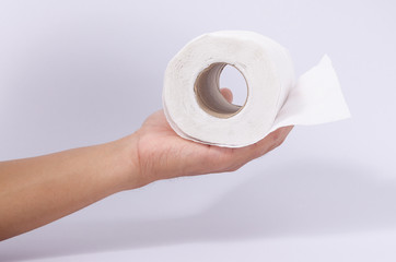 Isolated tissue papaer in hand