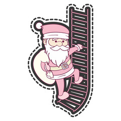 cute santa claus character vector illustration design