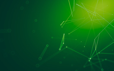 Abstract polygonal space low poly dark background, 3d rendering