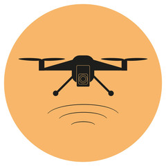 Dron  black icon.