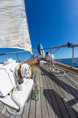 Sail Boat Foredeck of a Goelette