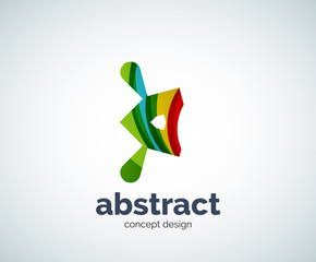 Vector abstruse shape logo template