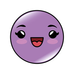 emoticon kawaii style icon vector illustration design