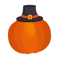 pumpkin thanksgiving food icon vector illustration design