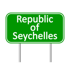 Republic of Seychelles road sign.