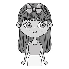 cute little girl character vector illustration design