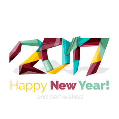 2017 Christmas and New Year Geometric Banner