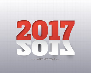 Happy new 2017 year. Greetings card. Colorful design. Vector ill