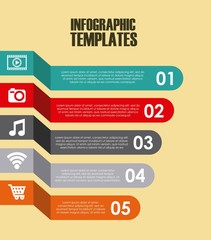 colorful infographic template presentation with numbers. vector illustration