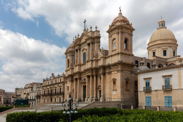 Fototapeta na wymiar 18th century Noto Cathedral in Noto, Sicily, Italy.