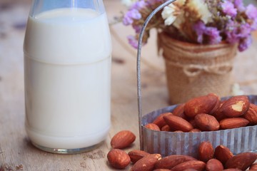 Almond milk and beans