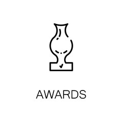 Award flat icon or logo for web design.