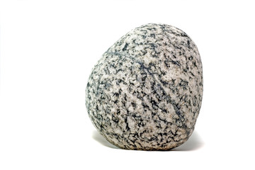 Granite rock on white background. Horizontal.